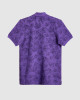 Men's Lavender Pique Polo, with Autumn Leaves Print and Casual Society Logo