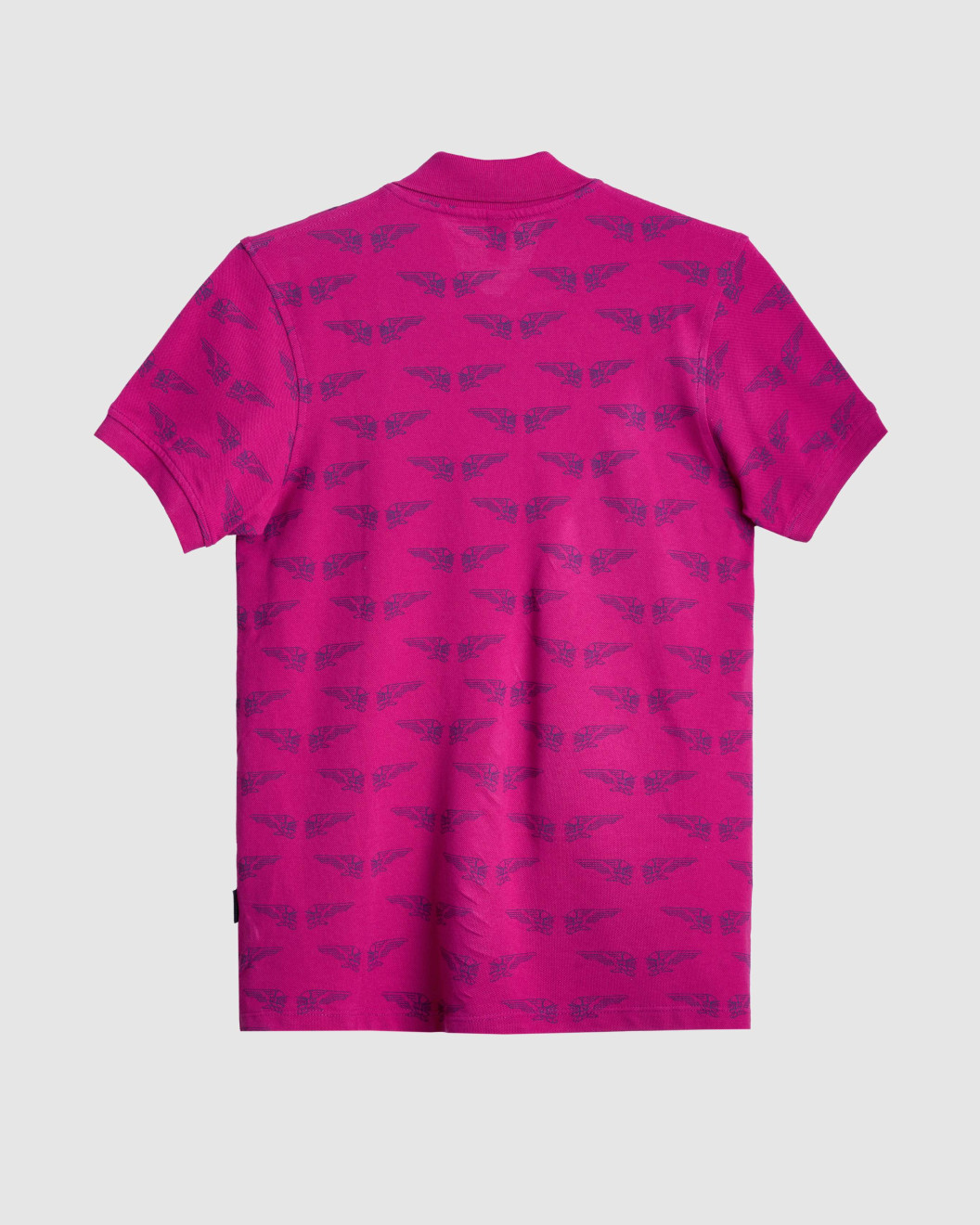 Men's Fuschia Pink  Pique Polo, with Angelic Templar Print and Casual Society Embossed Logo