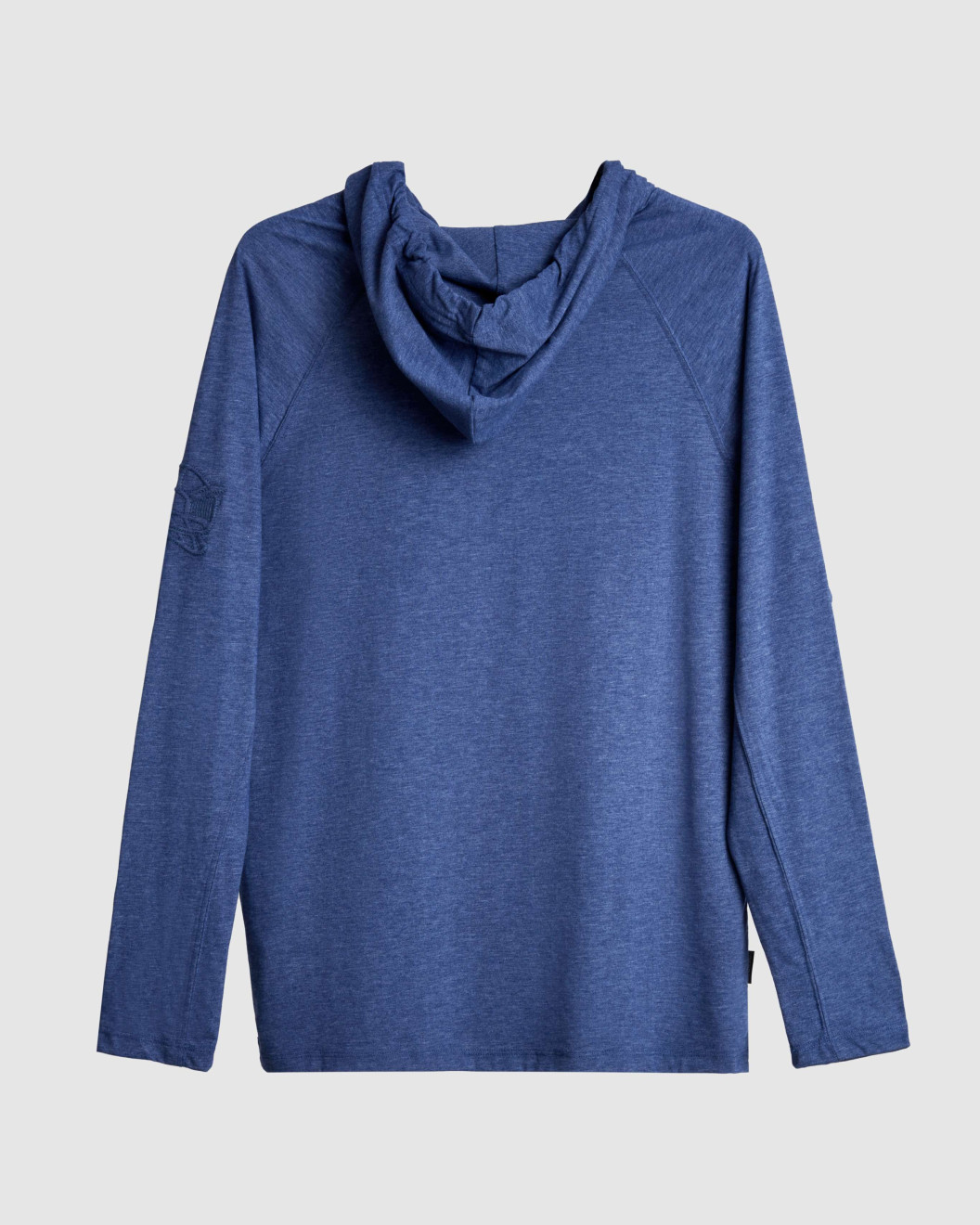 Men's Night Blue, Hooded Henley, with Casual Society All-Over Rubber Print, Embossed Embroidery Logo