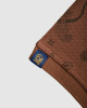 Men's Brown Pique Polo, with Soho 1964 all-over Paisley Print