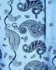 Men's Baby Blue Pique Polo, with Soho 1964 all-over Paisley Print