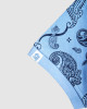 Men's Baby Blue Pique Polo, with Soho 1964 all-over Paisley Print