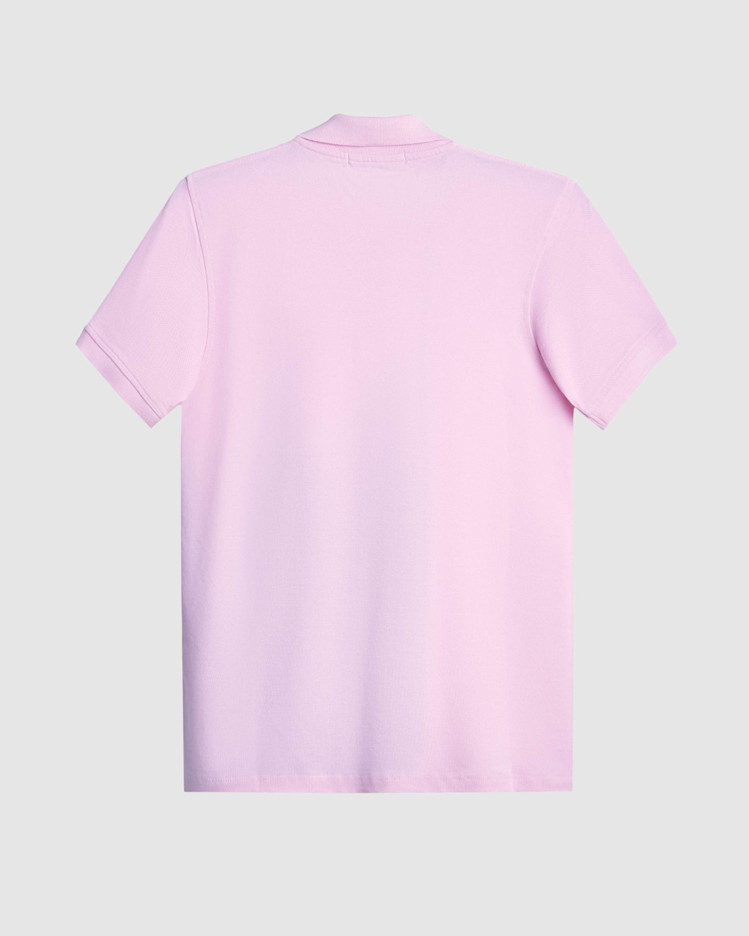 Men's Pink Polo, with Geometric Panel Tailoring and Casual Society Logo