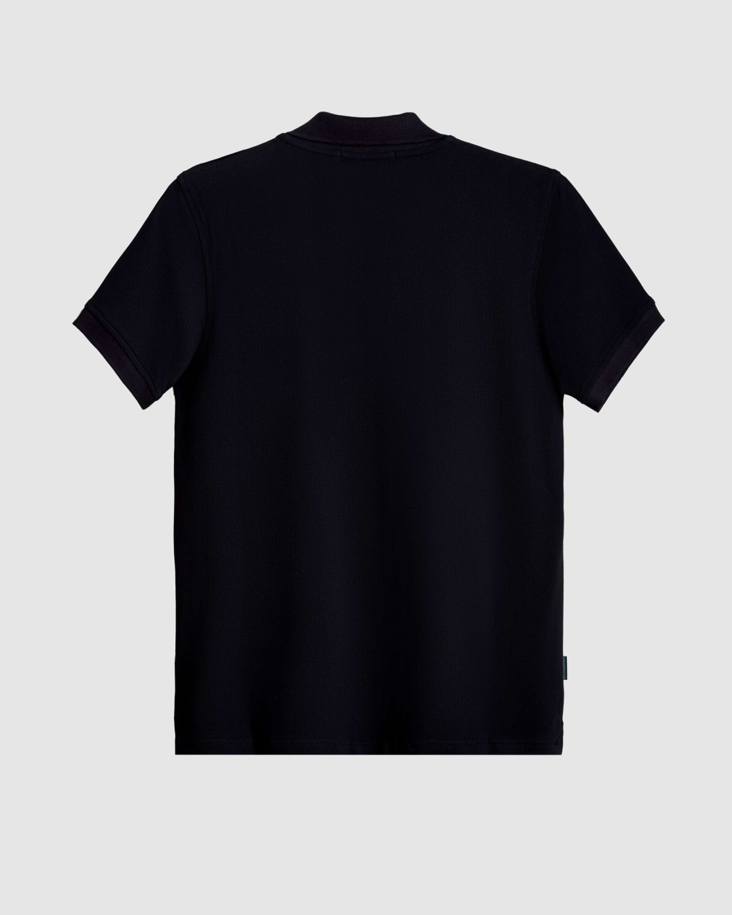 Men's Black Polo, with Contrast Geometric Panel and Casual Society Logo