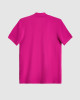 Men's Fuchsia Pink Polo, with contrast Geometric Panel and Casual Society Logo