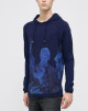 Men's Navy, Hooded Henley Shirt, Phil Daniels - Quadrophenia Print & Casual Society Logo