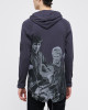 Men's Cobalt Grey, Hooded Henley, Phil Daniels - Quadrophenia Print & Casual Society Logo