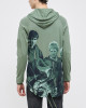 Men's Olive Green, Hooded Henley, Phil Daniels - Quadrophenia Print & Casual Society Logo