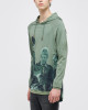 Men's Olive Green, Hooded Henley, Phil Daniels - Quadrophenia Print & Casual Society Logo