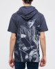 Men's Cobalt Grey, Hooded, Single Jersey T-Shirt, with Jimmy Quadrophenia Scooter Print