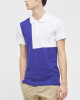 Men's Navy Pique Polo, with Blue and White Panels and Casual Society Logo