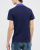 Men's Iris Blue Polo, with Navy Panel Tailoring and Casual Society Logo