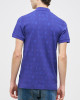 Men's Navy Polo, with Geometric Panel and Embossed Casual Society Logo