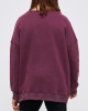 Men's Bordeux Loop-Back Sweatshirt, with Casual Society Fusilier Micro-Leather Applique Embroidery 