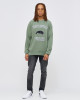 Men's Olive Loop-Back Sweatshirt, with Embossed Peaky Blinder Embroidery