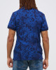 Men's Navy Polo, with Baroque Wall Paper Print and Embossed Casual Society Logo