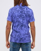 Men's Blue Polo, with Baroque Wall Paper Print and Embossed Casual Society Logo