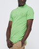 Men's Green Polo, with Contrast Geometric Panel and Casual Society Logo