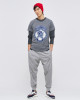 Men's Carbon Grey Crew Neck T-Shirt with Raised Rubber Print Casual Society Logo