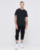 Men's Pocketted T-Shirt, Black Single Jersey, Casual Society Classic Geometric Print