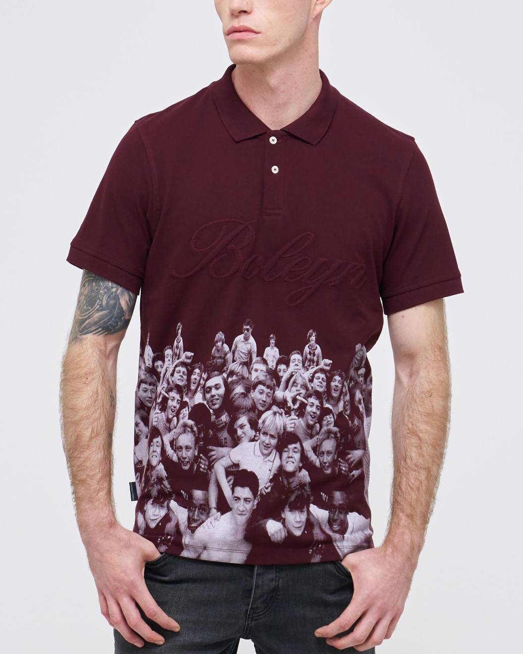 Men's Borduex Polo, with Boleyn Boys Print and  Casual Society Embossed Logo