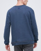 Men's Blue Loop-Back Cotton Sweatshirt, with Casual Society Micro-Leather Embroidery