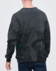 Men's Grey, Loopback Sweatshirt, with Casual Society Micro Laminate and Velvet Applique Embroidery