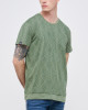 Men's Olive Green Jersey T-Shirt, Feat Casual Society Barouque Geometric All-Over Print