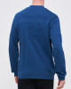 Men's Blue Loopback, Tracksuit Jacket, with Casual Society Embossed Velvet Applique Embroidery