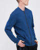 Men's Blue Loopback, Tracksuit Jacket, with Casual Society Embossed Velvet Applique Embroidery