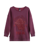 Men's Bordeux Loop-Back Sweatshirt, with Casual Society Fusilier Micro-Leather Applique Embroidery 