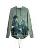 Men's Olive Green, Hooded Henley, Phil Daniels - Quadrophenia Print & Casual Society Logo