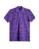 Men's Lavender Pique Polo, with Autumn Leaves Print and Casual Society Logo