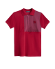 Men's Rio Red Pique Polo, with Baroque Print and Casual Emboosed Society Logo