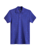 Men's Navy Polo, with Geometric Panel and Embossed Casual Society Logo