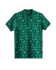 Men's British Green Polo, with Paisley Print and Embossed Casual Society Logo