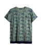 Men's Olive Jersey T-Shirt, Casual Society Paisley Monogram Print