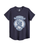 Men's Cobalt Grey Crew Neck T-Shirt, with Raised Rubber Casual Society Printed Logo