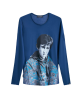 Men's Hazel Blue, Cotton Henley Shirt, with Jimmy Quadrophenia, Paisley Parka in Flock Print